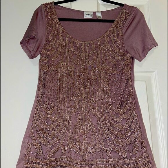 Daytrip embellished front short sleeve top - Picture 1 of 4
